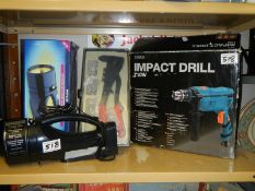 A riveting gun, Impact drill and other tools.