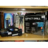 A riveting gun, Impact drill and other tools.