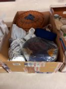 A box of sewing items etc.