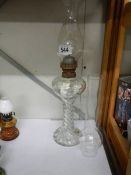 A glass oil lamp etc.,