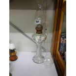 A glass oil lamp etc.,
