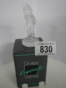 A boxed Geobel crystal figure of a young boy,.
