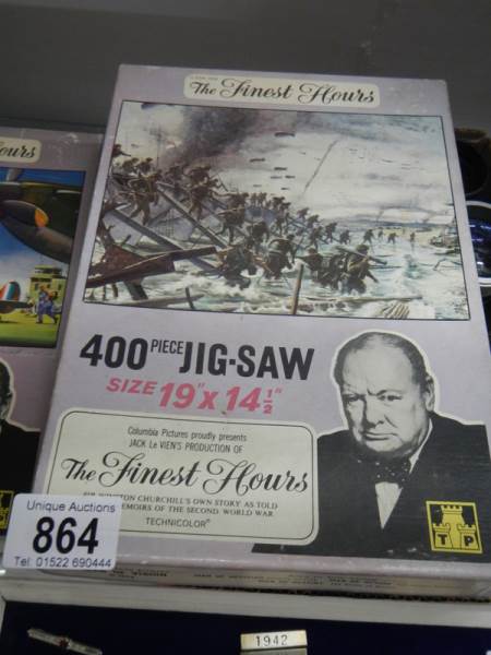 Three 'The Finest Hour' Winston Churchill jigsaw puzzles, completeness unknown. - Image 3 of 3