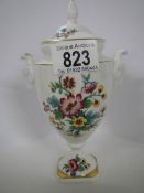 A Coalport lidded vase, in good condition.