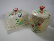 A Wade jam pot and a Wade butter dish.