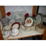 A mixed lot of ceramic plates etc.,