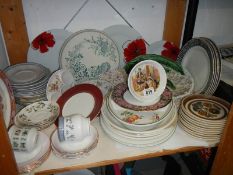 A mixed lot of ceramic plates etc.,