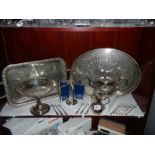 A mixed lot of silver plate.