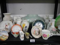 A good mixed lot of ceramics, one shelf.