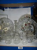 A good lot of cut glass and other glass ware. COLLECT ONLY.