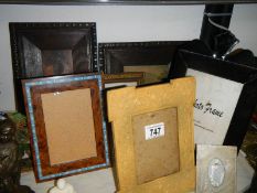 A mixed lot of picture frames etc.,