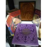 A quantity of Harry Potter books including The Creature Vault.