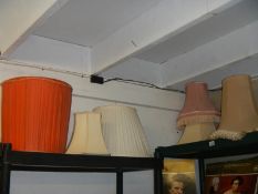A quantity of lampshades.