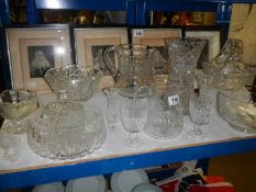 A good mixed lot of cut glass and other glassware, COLLECT ONLY