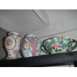 A mixed lot of vases etc.,