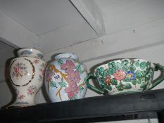 A mixed lot of vases etc.,