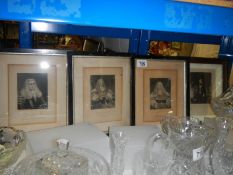 Four framed and glazed 19th century engravings depicting Judges.