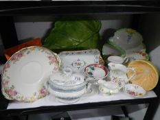 A good mixed lot of ceramics, one shelf.