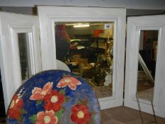 A triple dressing table mirror in white, COLLECT ONLY.