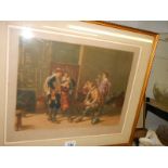 A gilt frame 20th century print featuring Cavaliers.