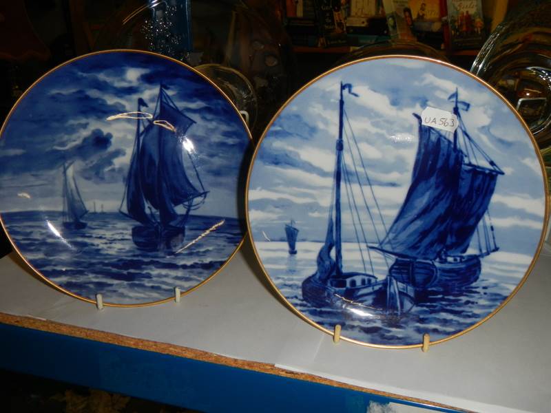 Four Danish blue and white plates. - Image 2 of 3