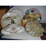 A mixed lot of plates including Royal Doulton.