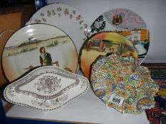 A mixed lot of plates including Royal Doulton.