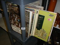 A mixed lot of LP records including classical.