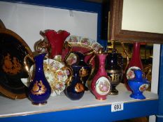 A large quantity of Limoges porcelain, vases, plates etc.,