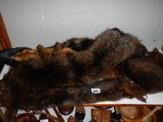 A quantity of fox fur stoles.