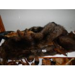 A quantity of fox fur stoles.