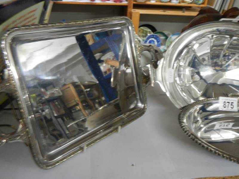 Four good items of silver plate including trays. - Image 2 of 2