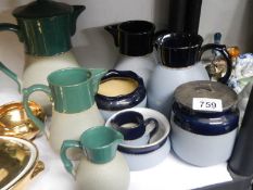 A selection of Denby pottery.