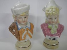 A pair of Staffordshire figures.