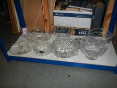 A good mixed lot of cut glass and other glass ware, COLLECT ONLY.