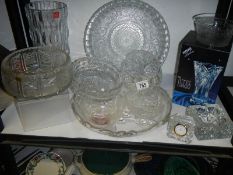 A mixed lot of cut glass and other glassware.