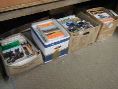 Four boxes of railway related books and magazines.