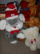 A quantity of soft toys.