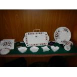 A mixed lot of playing card decorated ceramics etc.,