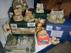 A mixed lot including Lilliput Lane cottages.