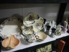 A mixed lot of ceramic dishes, vases etc.,