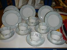 A part Noritake porcelain tea set (missing one plate).