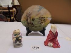 A Royal Doulton 'This Little Pig' HN1793, Home Waters dish D6434 and a Royal Albert Beatrix Potter
