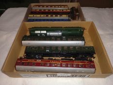 A selection of 00/H0 gauge Hornby Dublo coaches including Schicht & Hornby engine