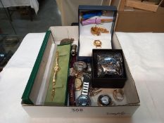 A mixed lot of pocket watches & wristwatches