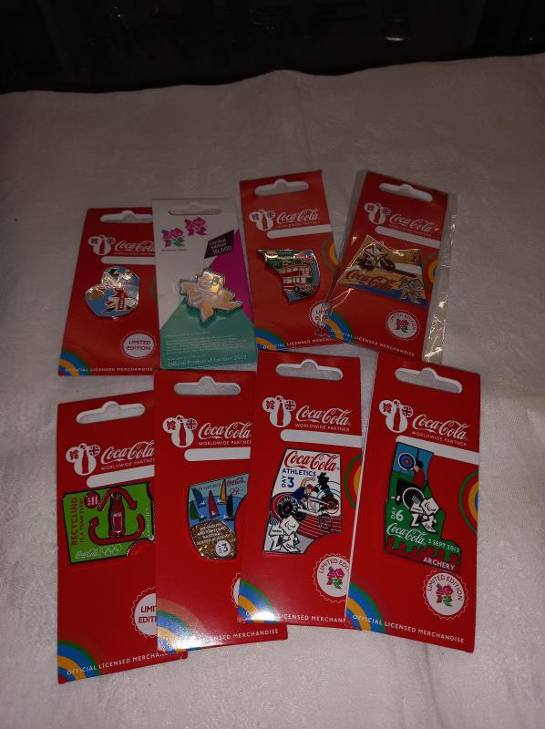 A collection of Coca-Cola Olympic pins & other Olympic pins - Image 2 of 3