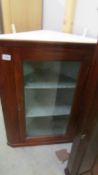 A Victorian/Edwardian mahogany corner cupboard, COLLECT ONLY.