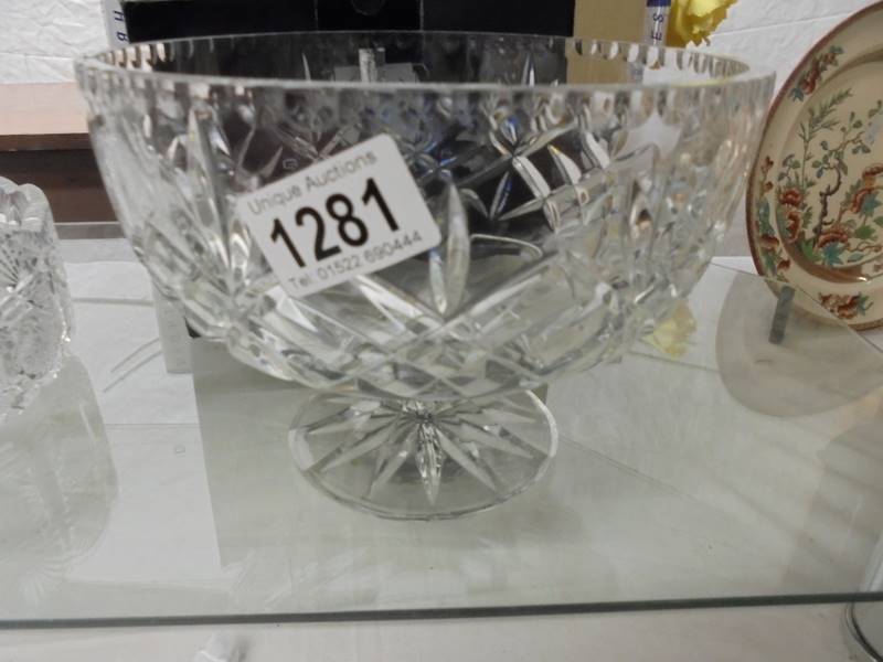 A boxed Gleneagles Edinburgh crystal bowl and a cut glass bowl. - Image 2 of 3