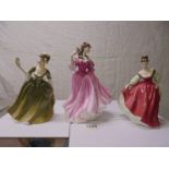 Three Royal Doulton figurines - Simone HN2378, Lauren HN3975 and Fair Lady HN2832.