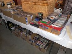 A very large quantity of music CD's including singles, box sets & a quantity of cassettes (COLLECT